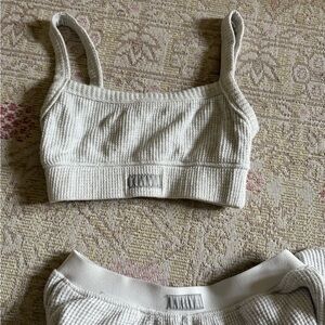 SET Active Ribbed Sports Bra - Cream